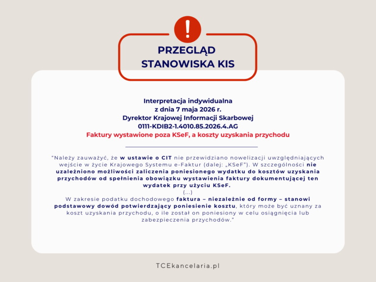 Faktury wystawione poza KSeF, a KUP