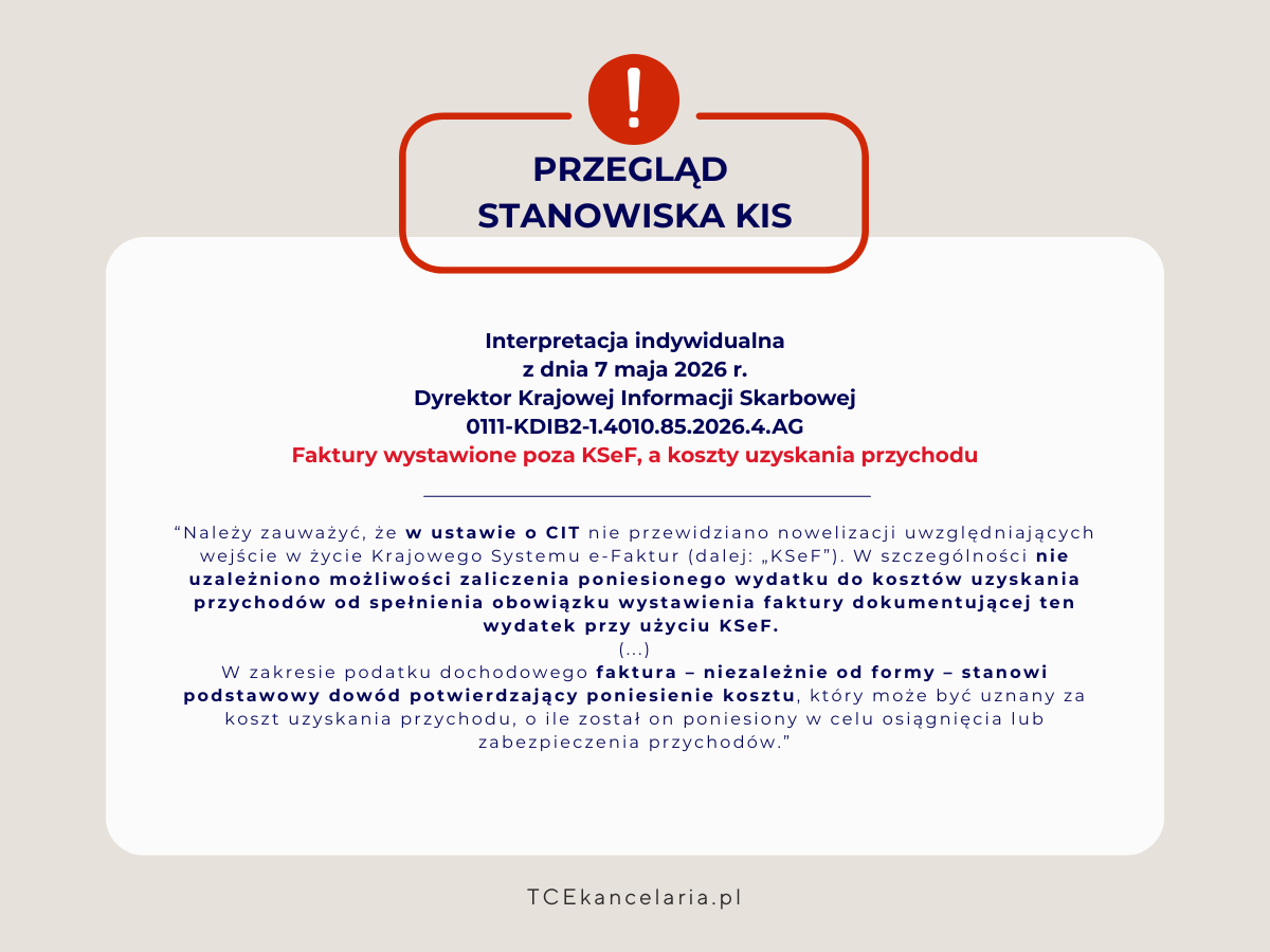 Faktury wystawione poza KSeF, a KUP